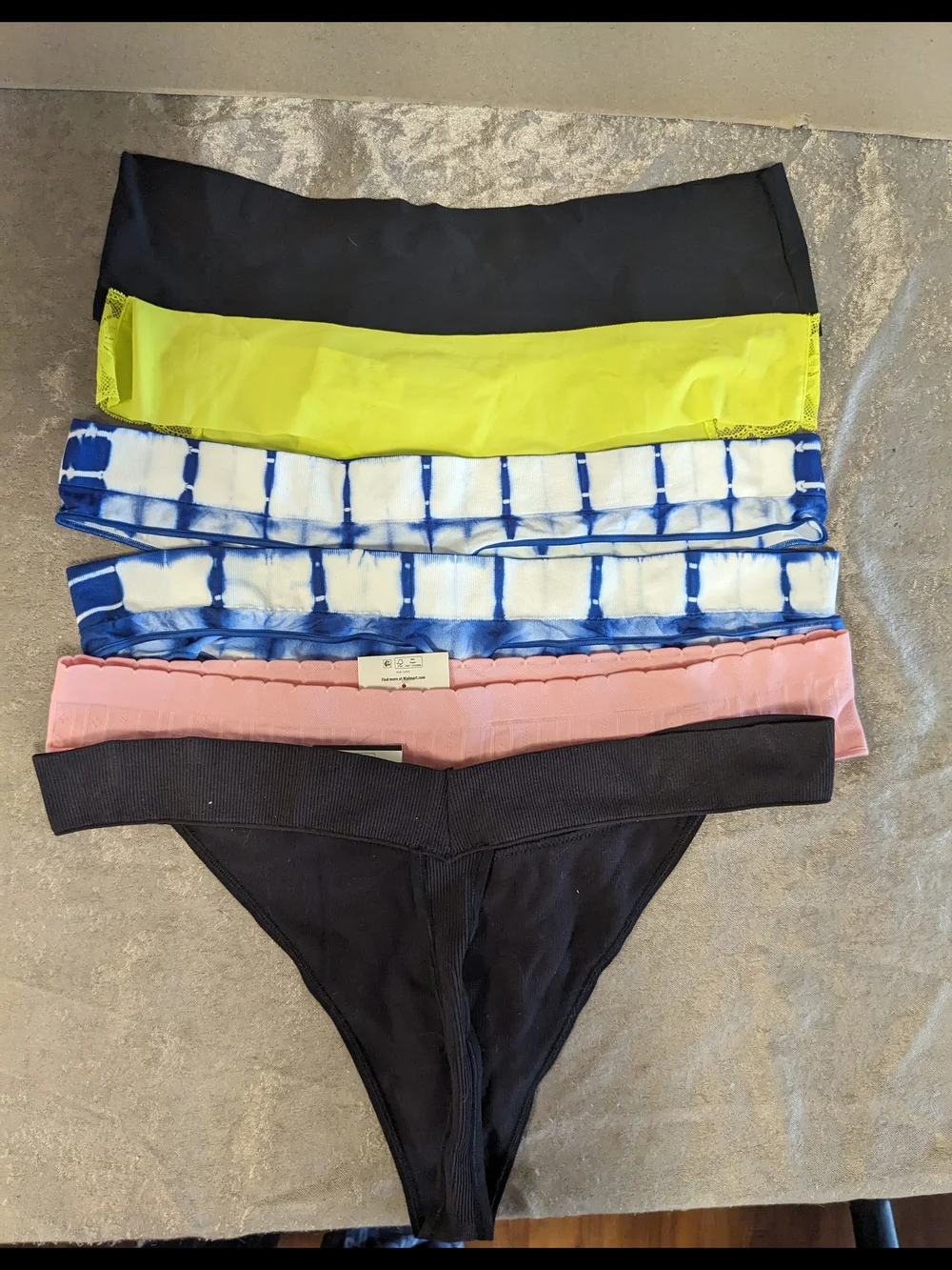 No Boundaries Women's 6-Pack Seamless Thong Panties - Size XXL (21)